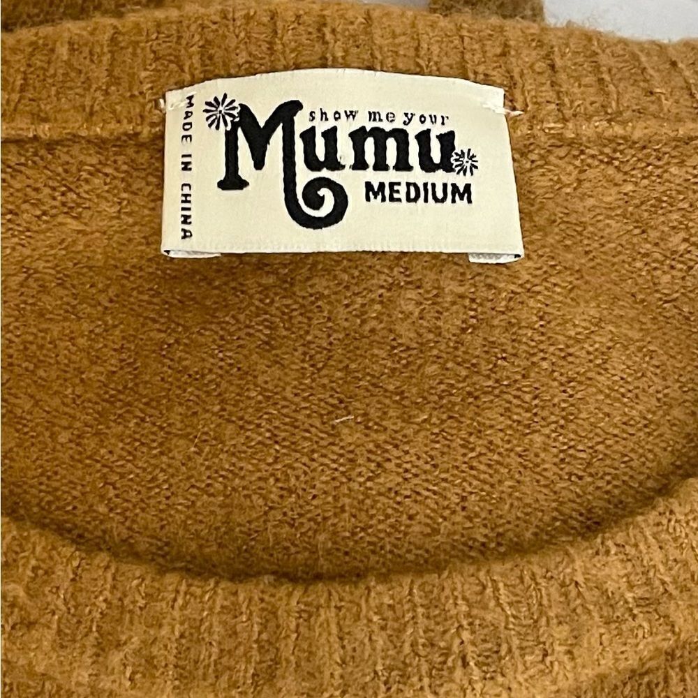 Show Me Your Mumu Shelby Sweater Size Medium Tie Front Long Sleeve Soft - Picture 7 of 9